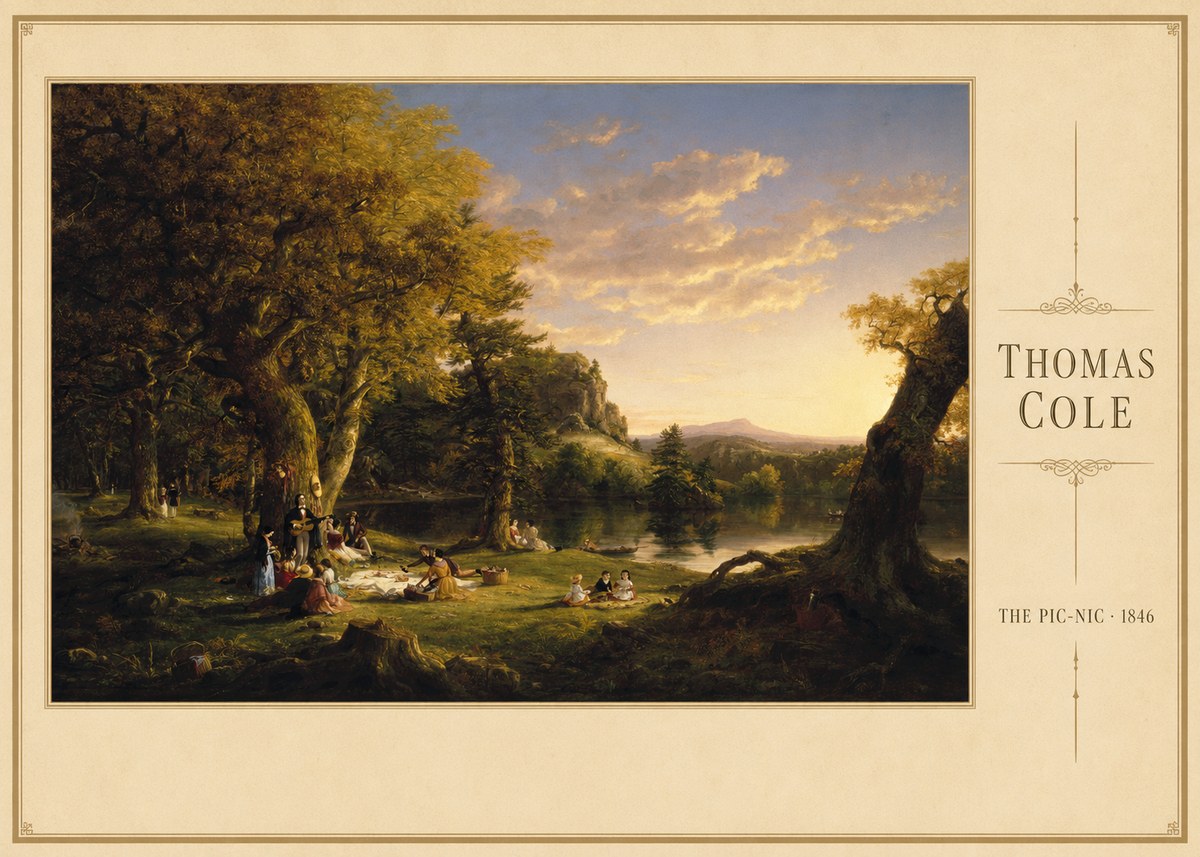 Thomas Cole The Pic-nic I No3 - Affiche