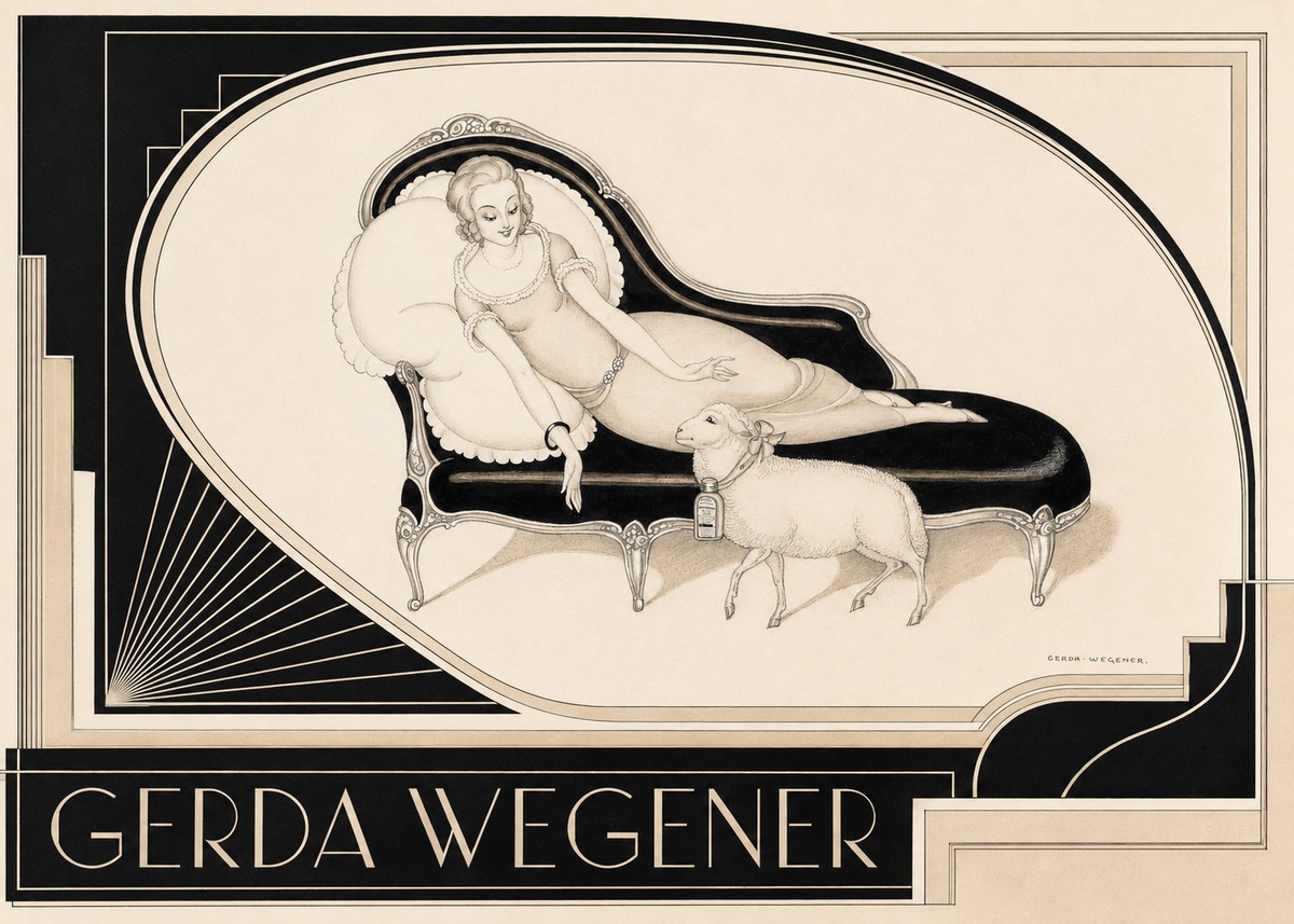 Gerda Wegener Lady with Lamb No2 - Affiche