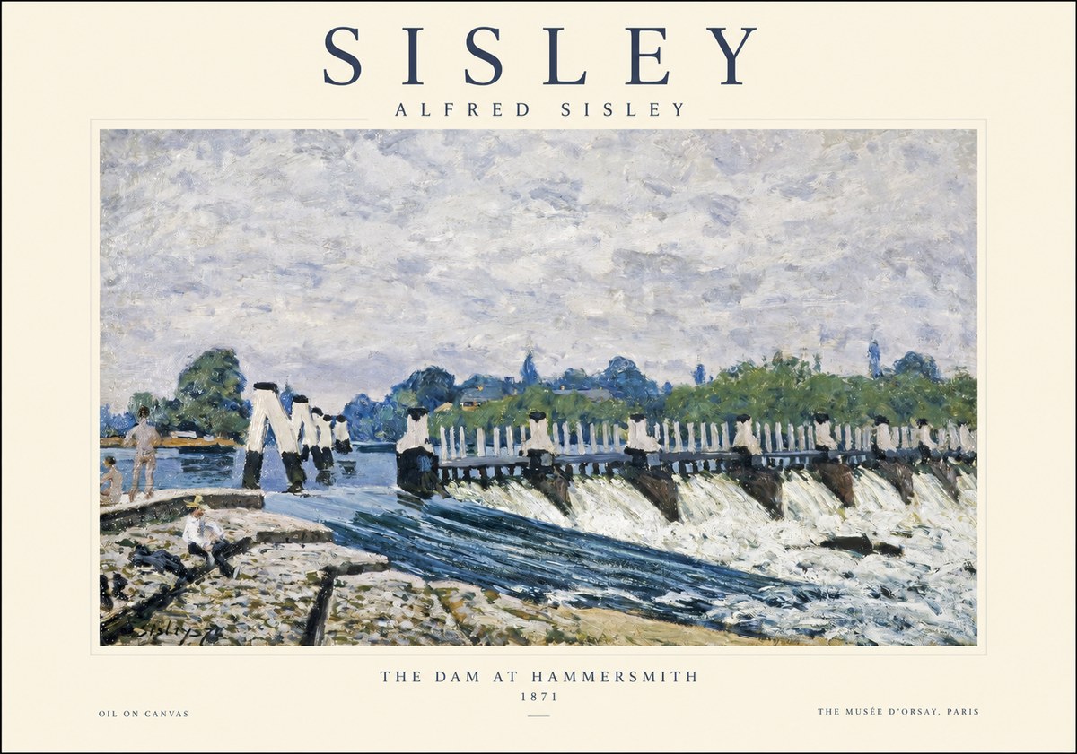 Sisley The Dam at Hammersmith No1 - Affiche