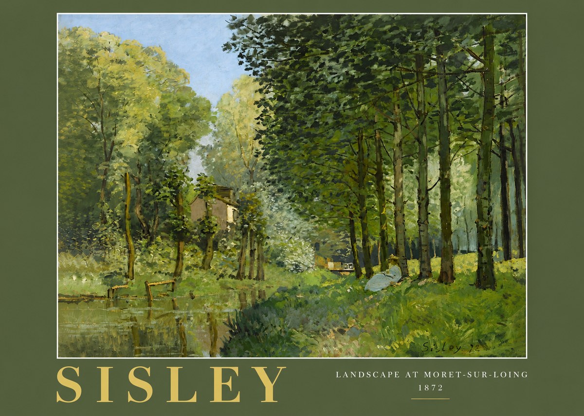 Sisley Landscape at Moret-sur-loing No4 - Affiche