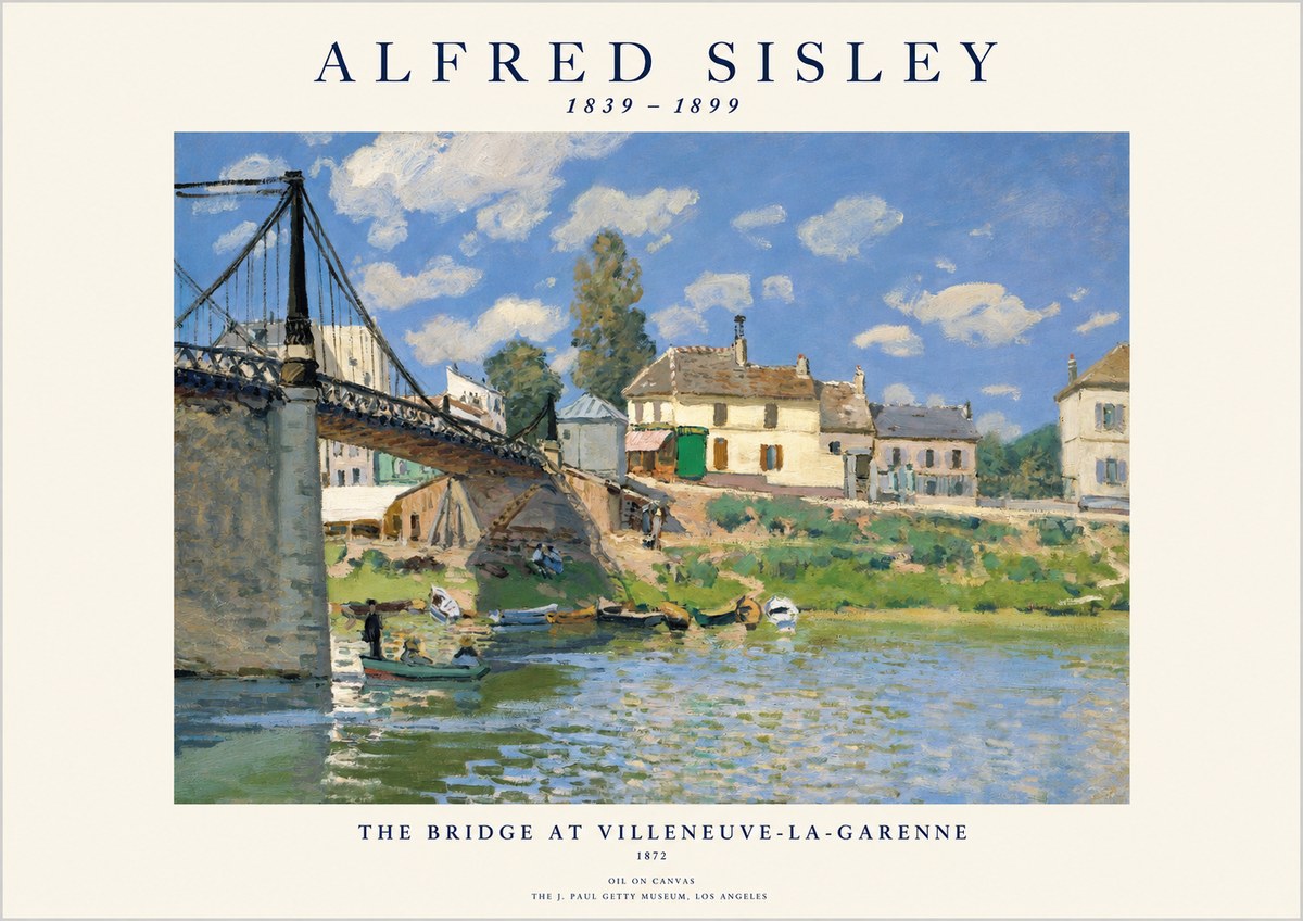 Sisley The Bridge at Villeneuve-la-garenne IV No1 - Affiche