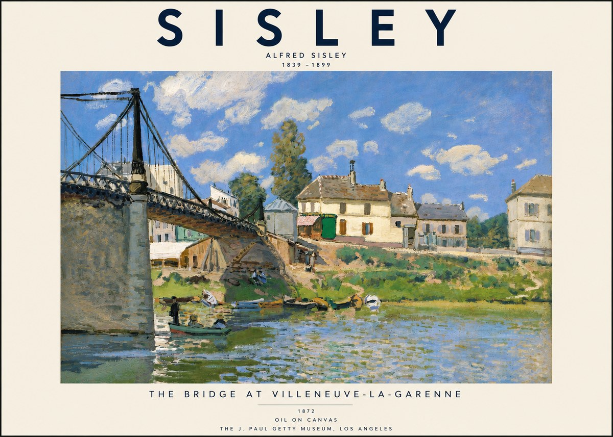 Sisley The Bridge at Villeneuve-la-garenne IV No4 - Affiche