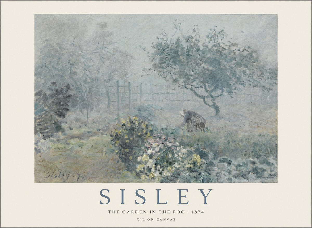 Sisley The Garden in the Fog No1 - Affiche