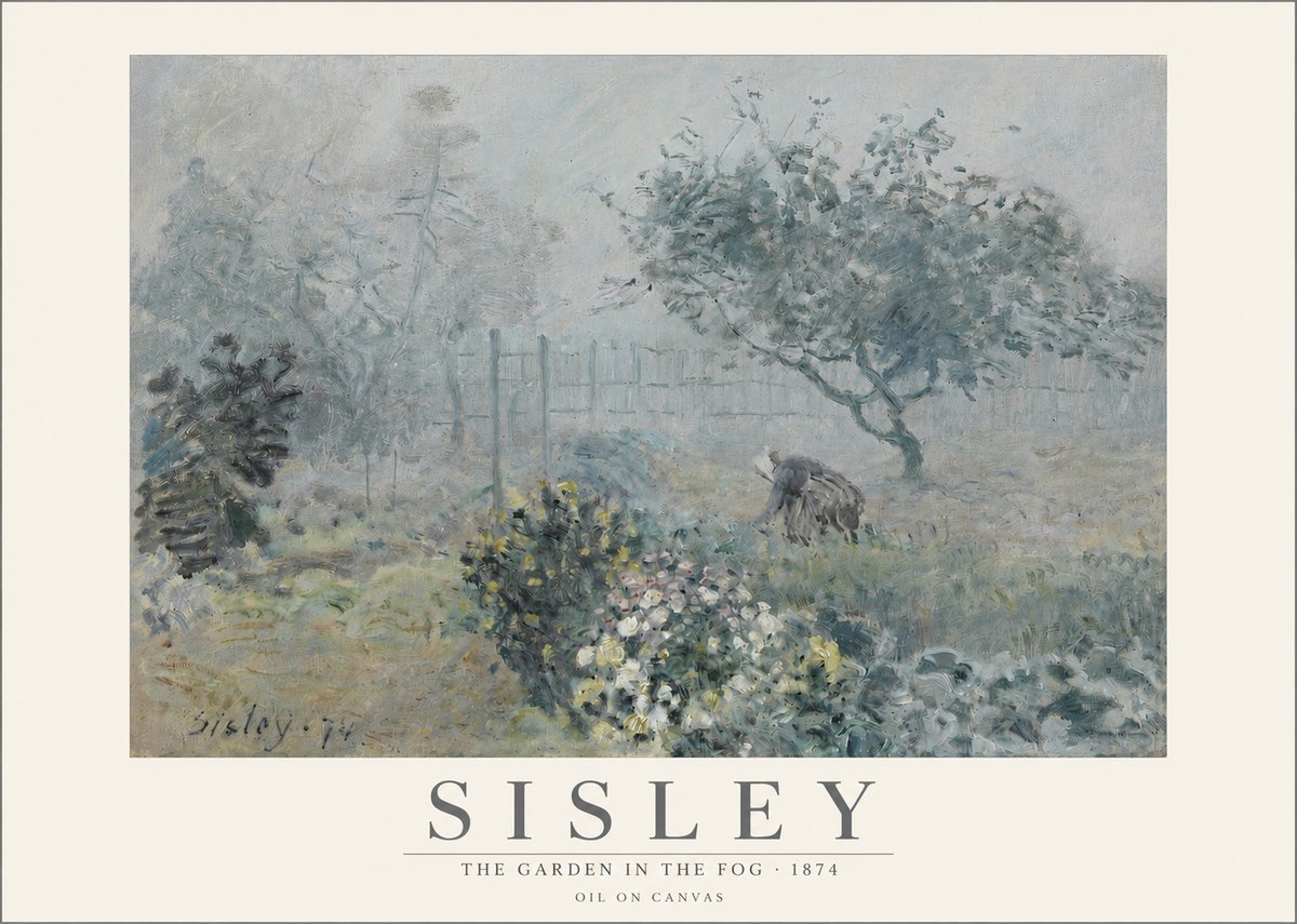 Sisley The Garden in the Fog No3 - Affiche