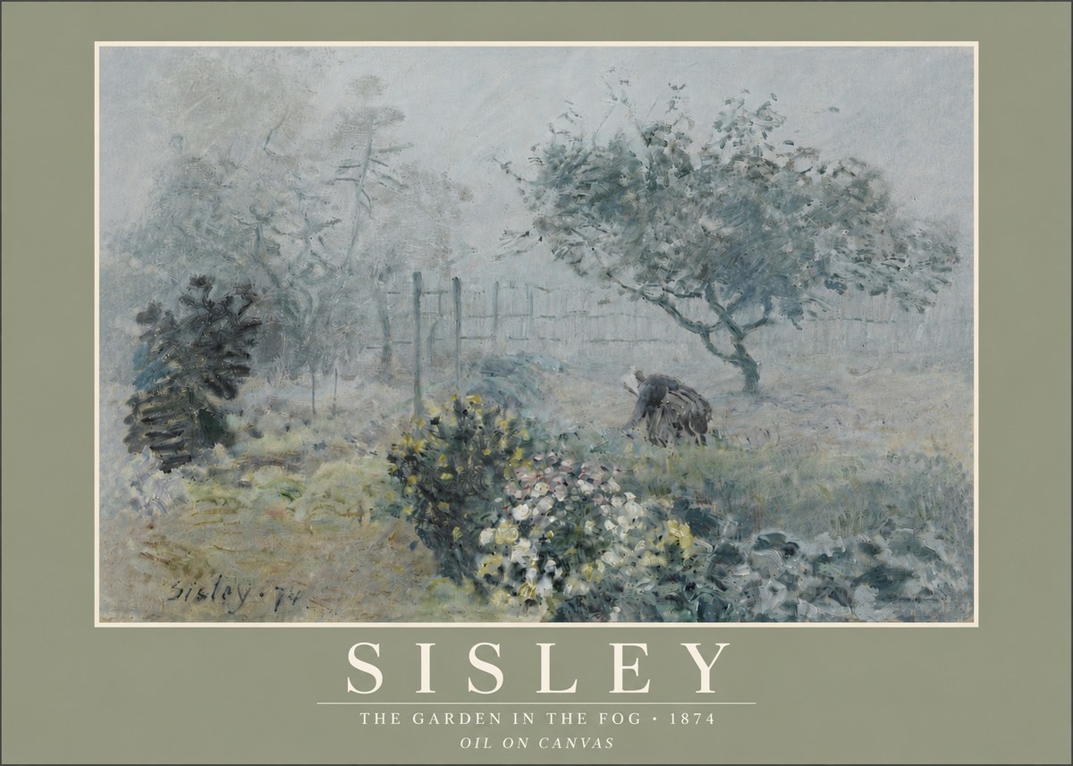 Sisley The Garden in the Fog No5 - Affiche
