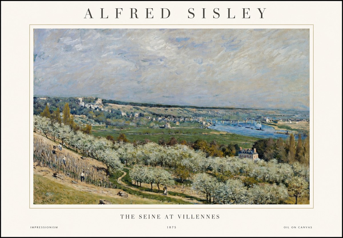 Sisley The Seine at Villennes No1 - Affiche