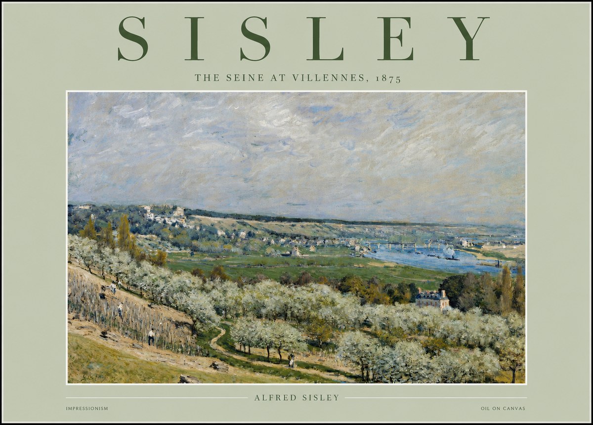 Sisley The Seine at Villennes No2 - Affiche