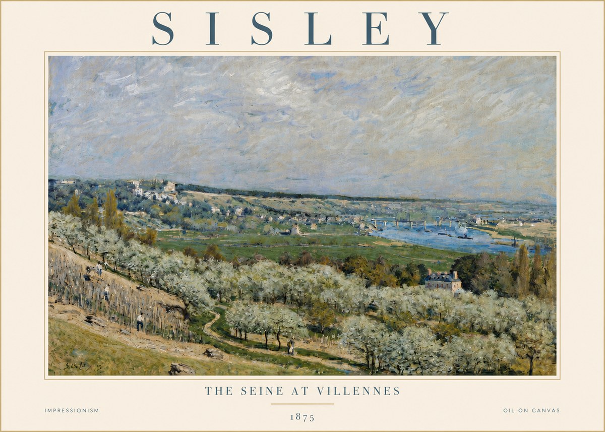 Sisley The Seine at Villennes No4 - Affiche