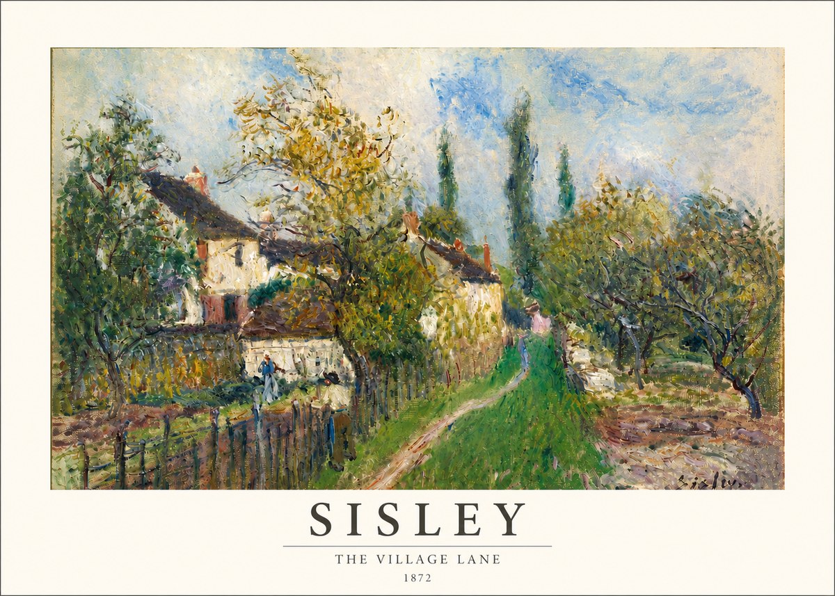 Sisley The Village Lane No3 - Affiche