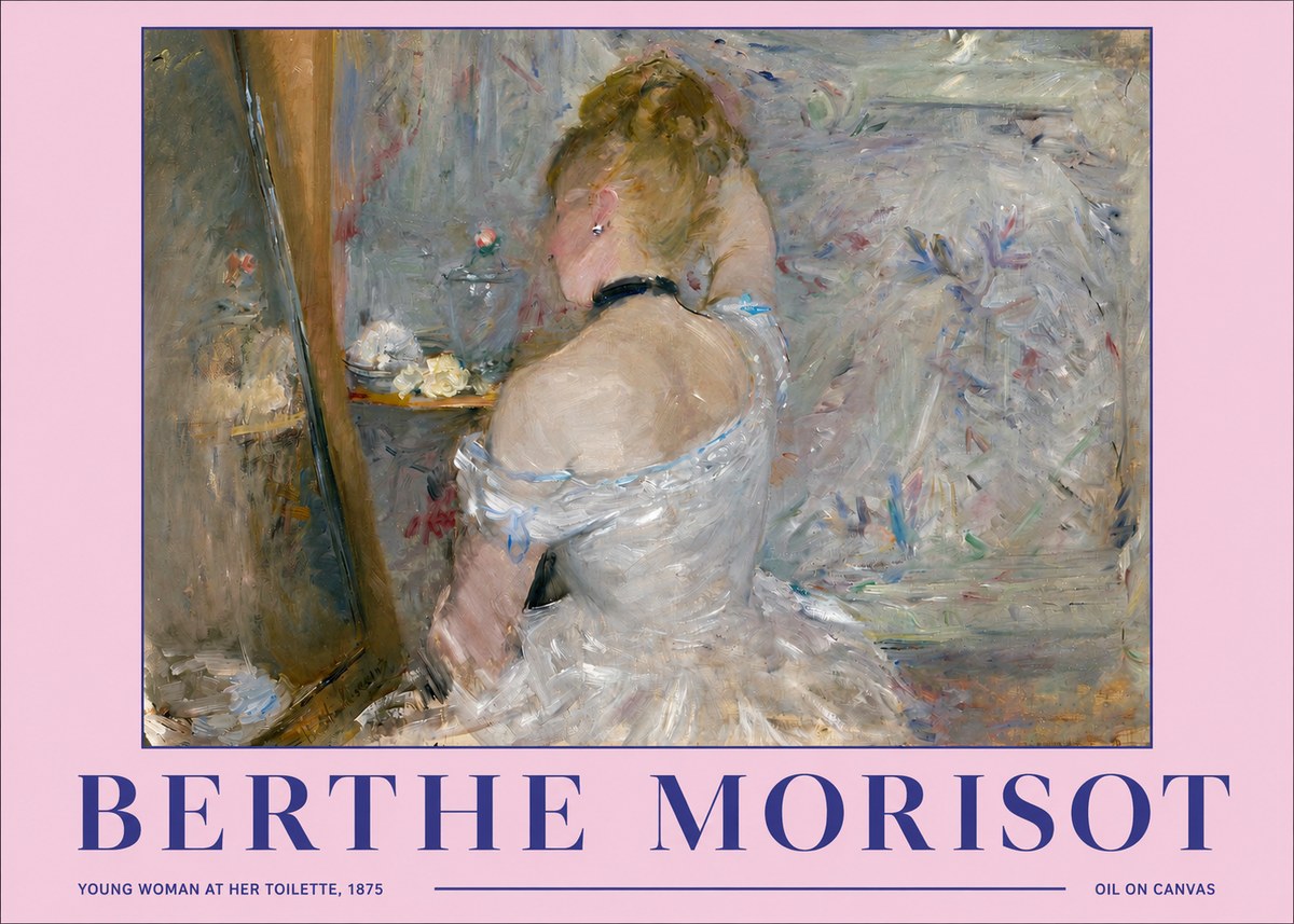 Berthe Morisot Young Woman at Her Toilette No2 - Affiche