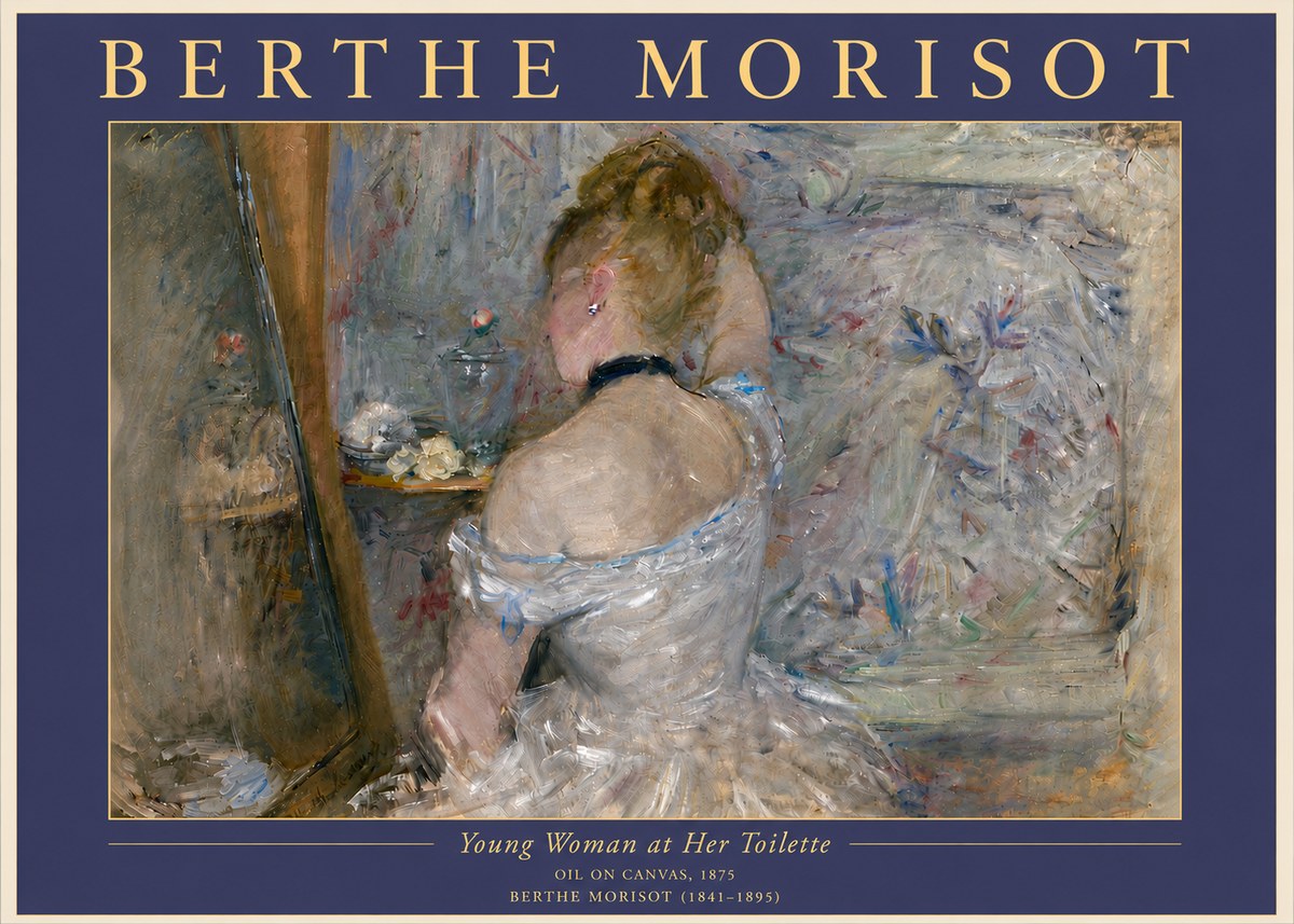 Berthe Morisot Young Woman at Her Toilette No6 - Affiche