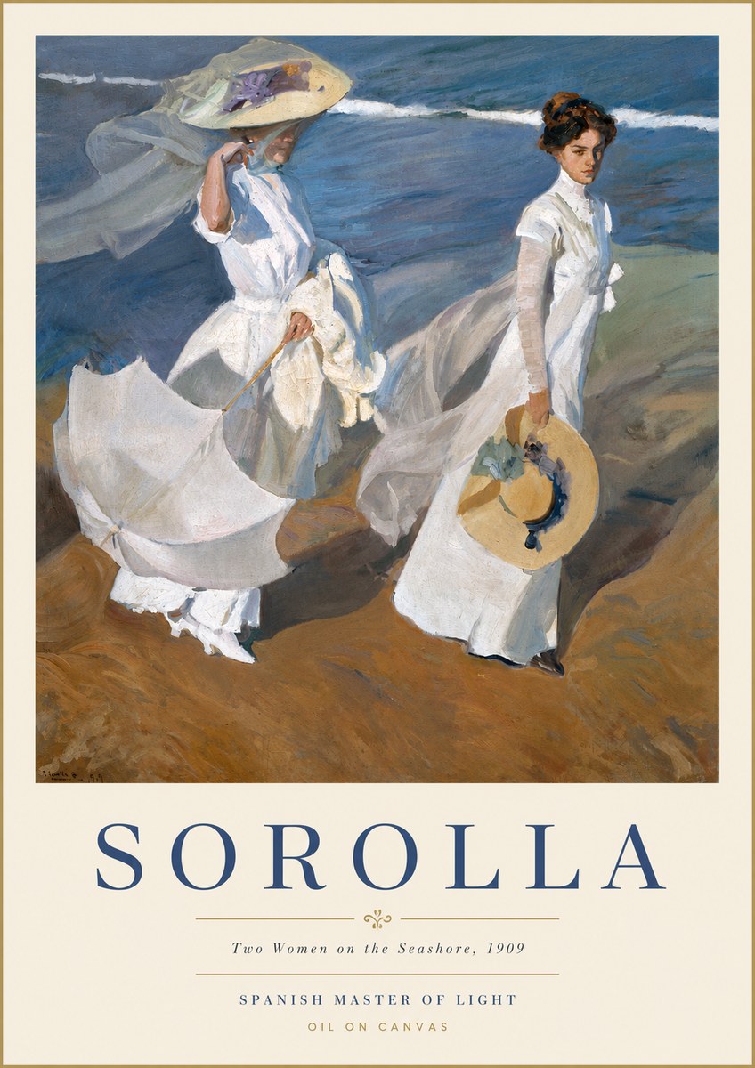 Sorolla Two Women on the Seashore, 1909 No6 - Affiche