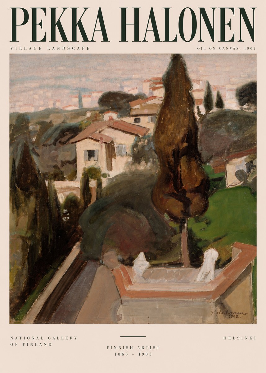 Pekka Halonen Village Landscape No4 - Affiche