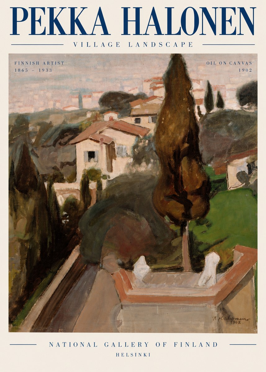 Pekka Halonen Village Landscape No6 - Affiche