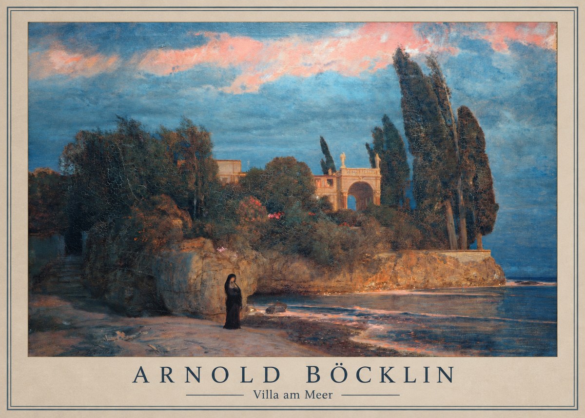 Arnold Böcklin Villa Am Meer No1 - Affiche