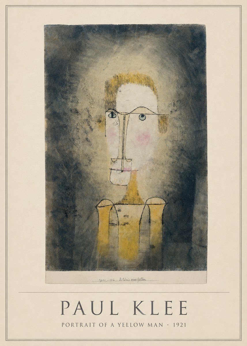 Paul Klee Portrait of a Yellow Man No4 - Affiche