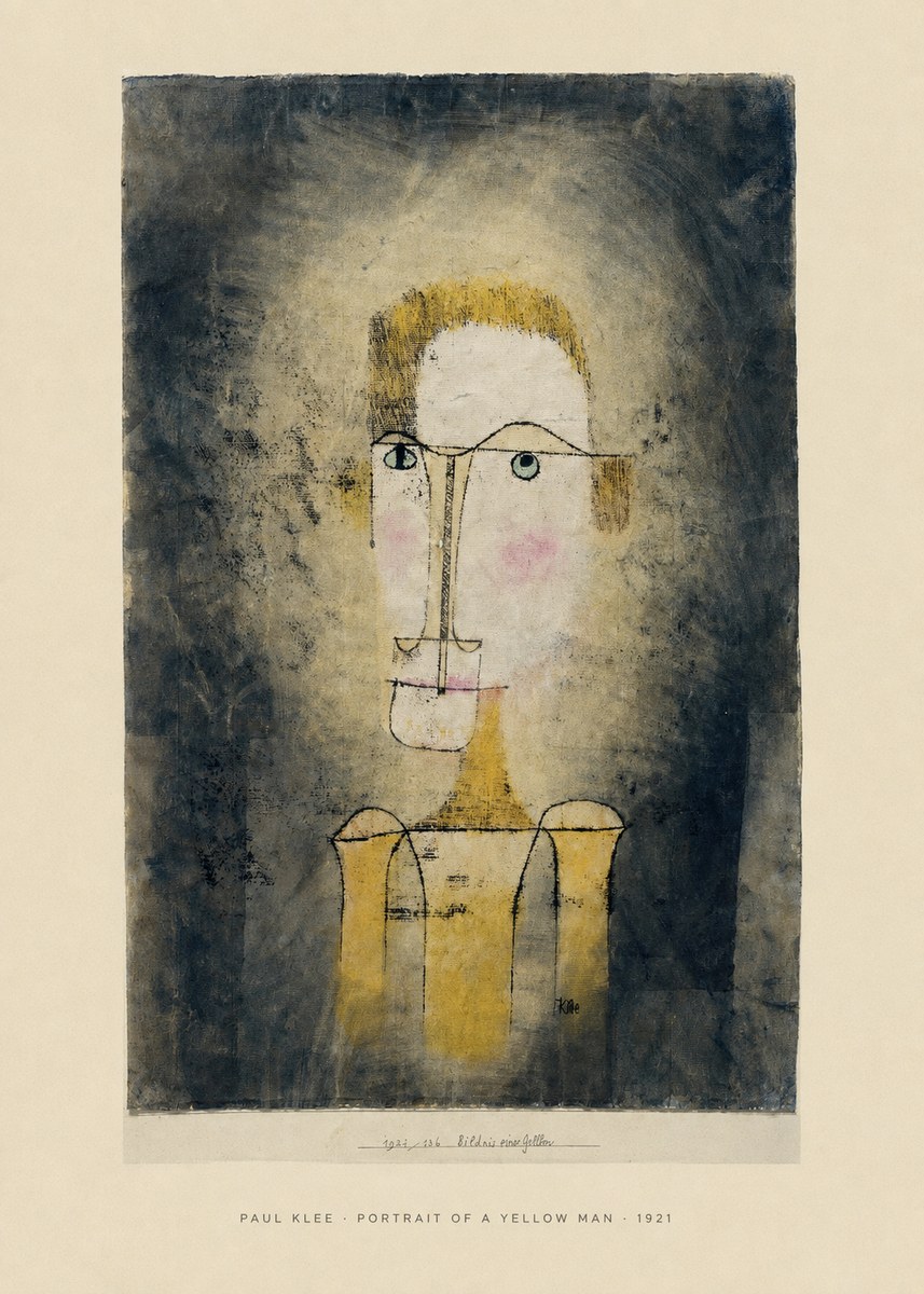 Paul Klee Portrait of a Yellow Man No6 - Affiche