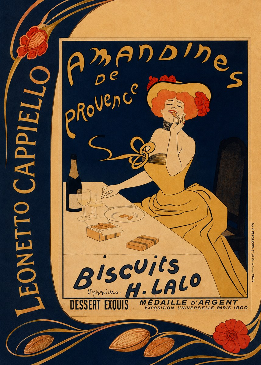 Leonetto Cappiello Amandines De Provence Biscuits H. Lalo I No2 - Affiche