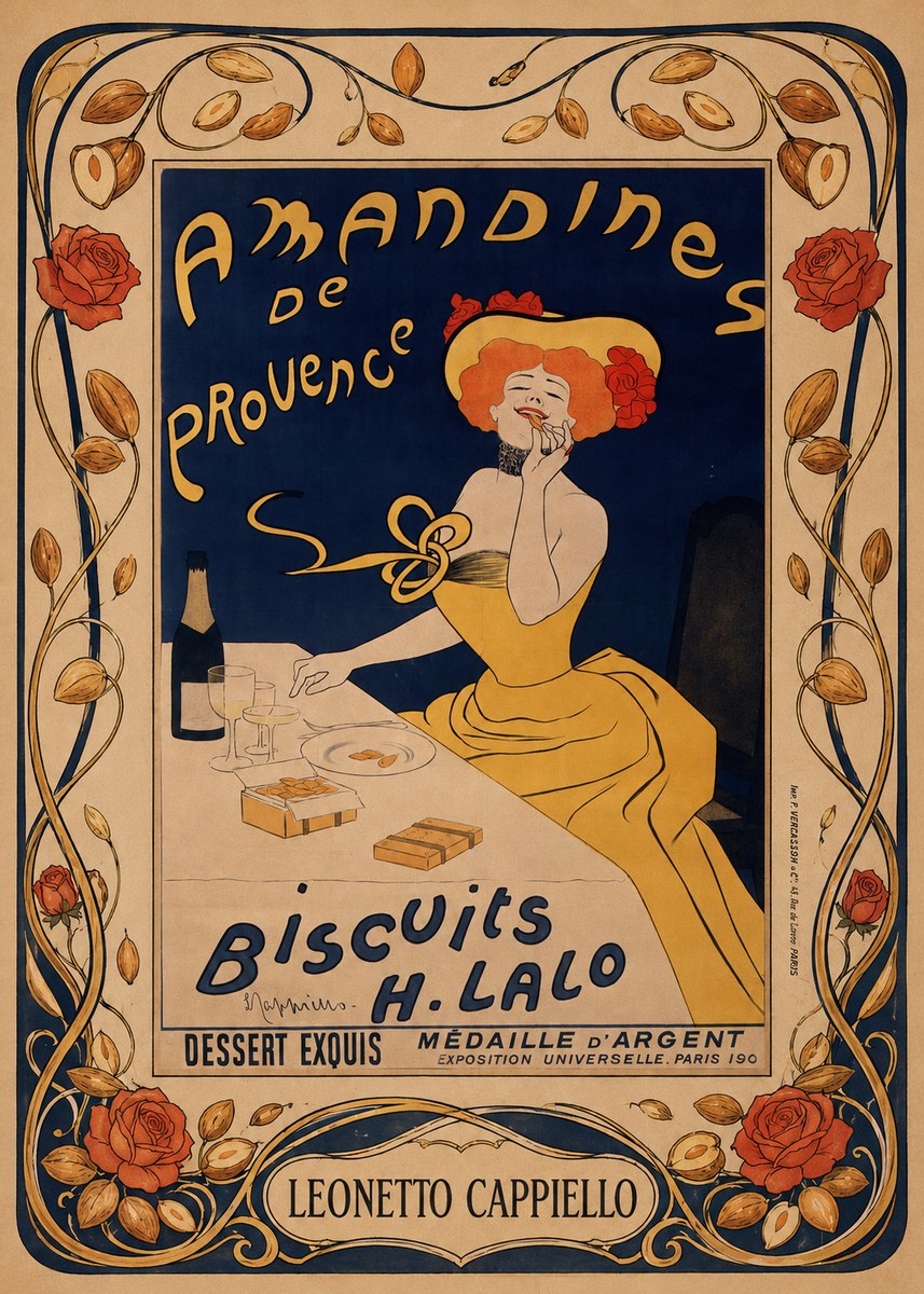 Leonetto Cappiello Amandines De Provence Biscuits H. Lalo I No5 - Affiche