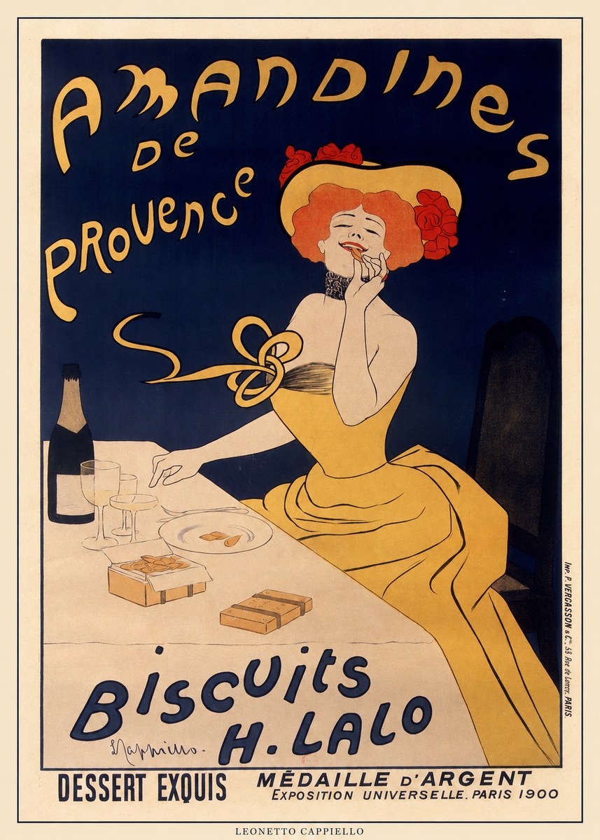 Leonetto Cappiello Amandines De Provence Biscuits H. Lalo I No6 - Affiche