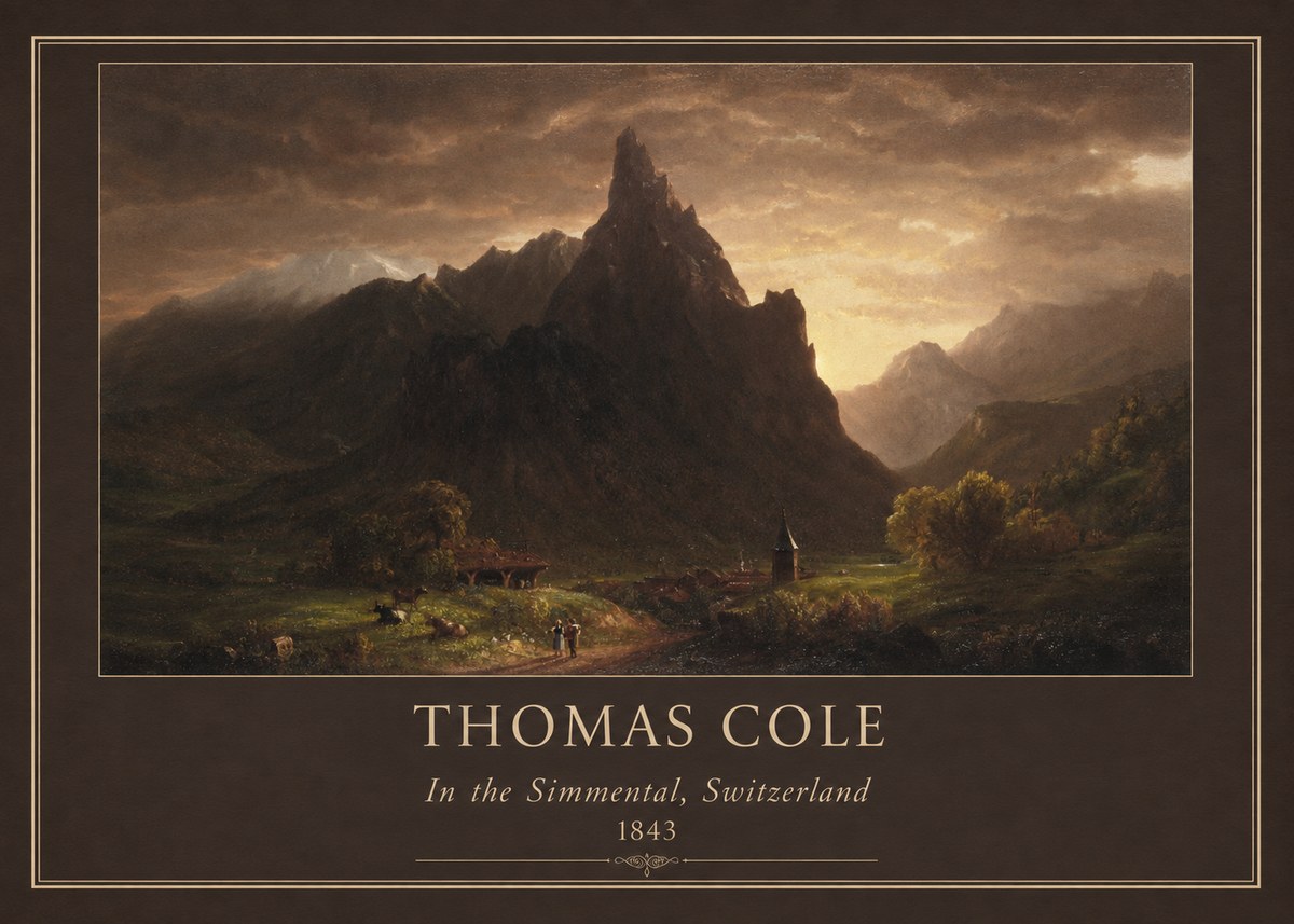 Thomas Cole In the Simmental, Switzerland No1 - Affiche