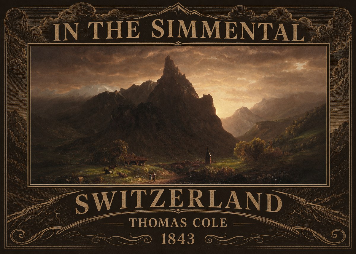 Thomas Cole In the Simmental, Switzerland No5 - Affiche