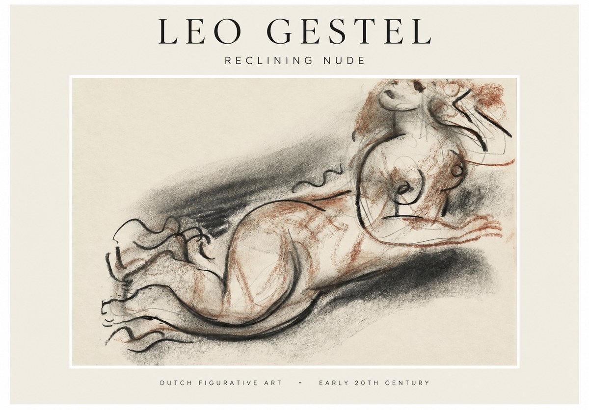Leo Gestel Reclining Nude No1 - Affiche