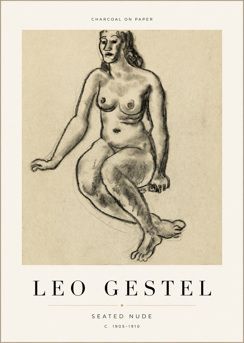 Leo Gestel Seated Nude No1 - Affiche