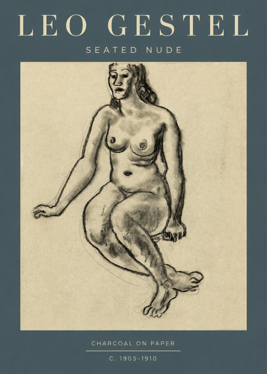 Leo Gestel Seated Nude No2 - Affiche
