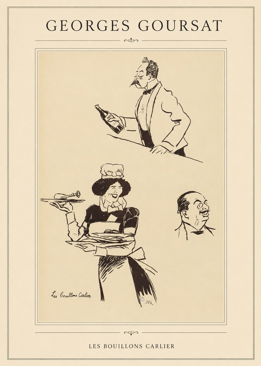 Georges Goursat Les Bouillons Carlier I No1 - Affiche