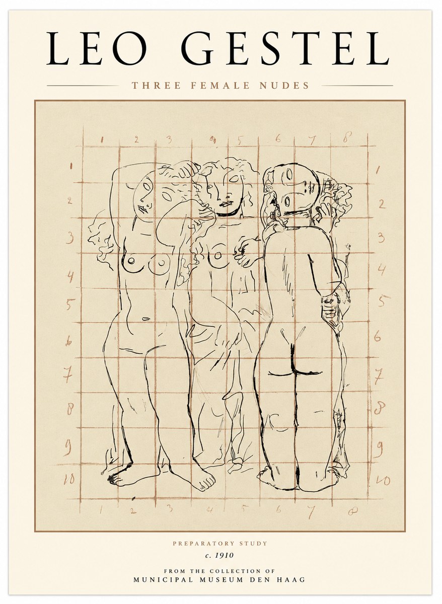 Leo Gestel Three Female Nudes No1 - Affiche