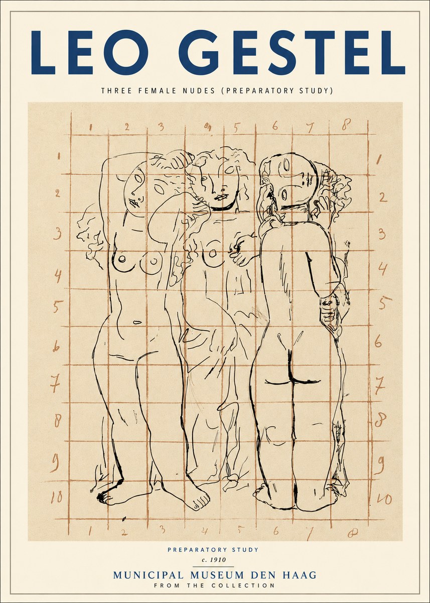 Leo Gestel Three Female Nudes No3 - Affiche