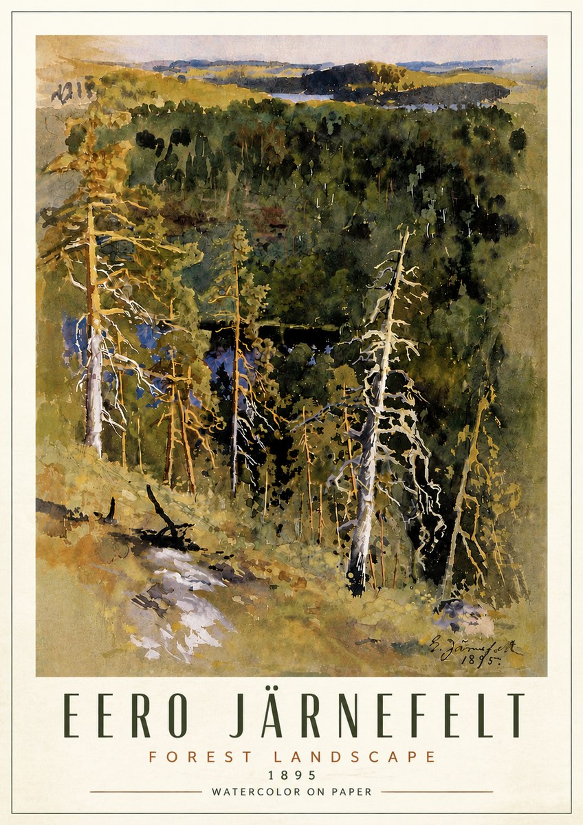 Eero Järnefelt Forest Landscape II No6 - Affiche