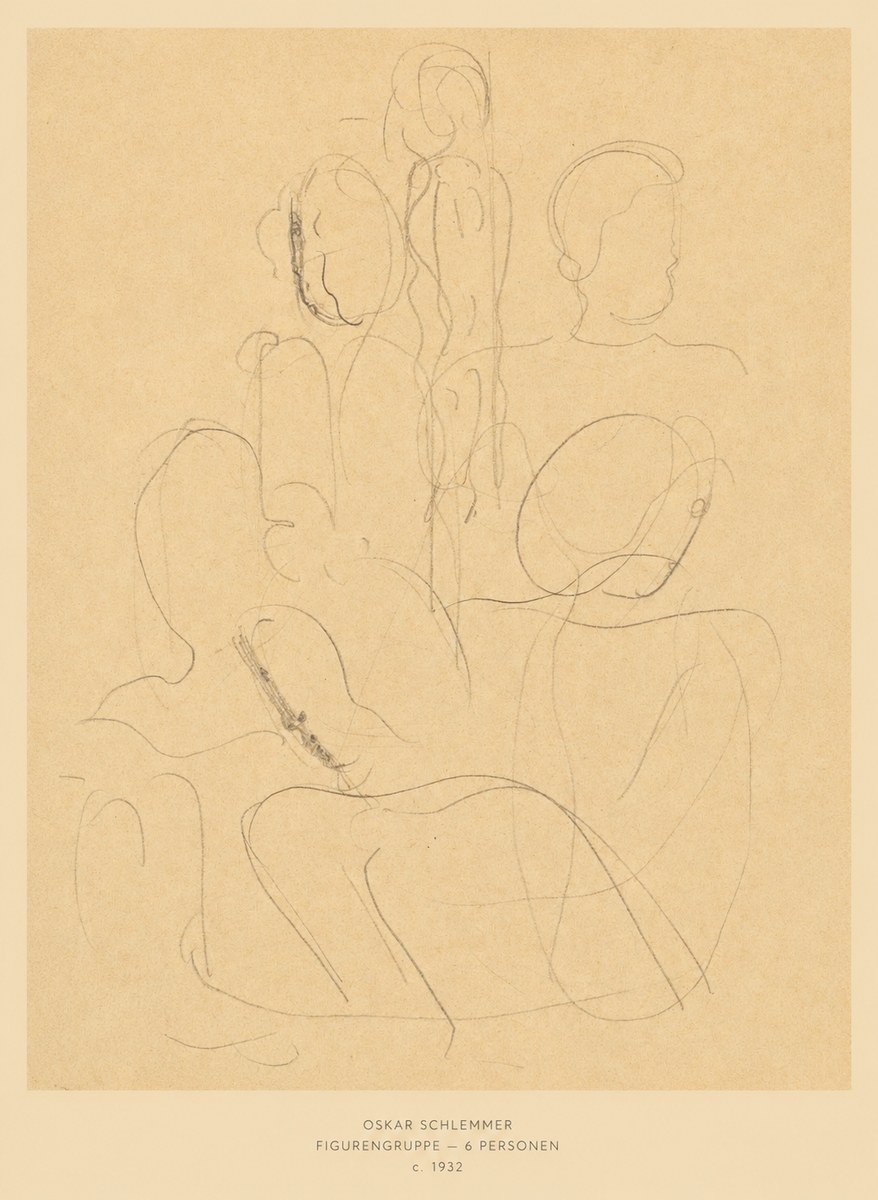 Oskar Schlemmer Figurengruppe - 6 Personen No6 - Affiche