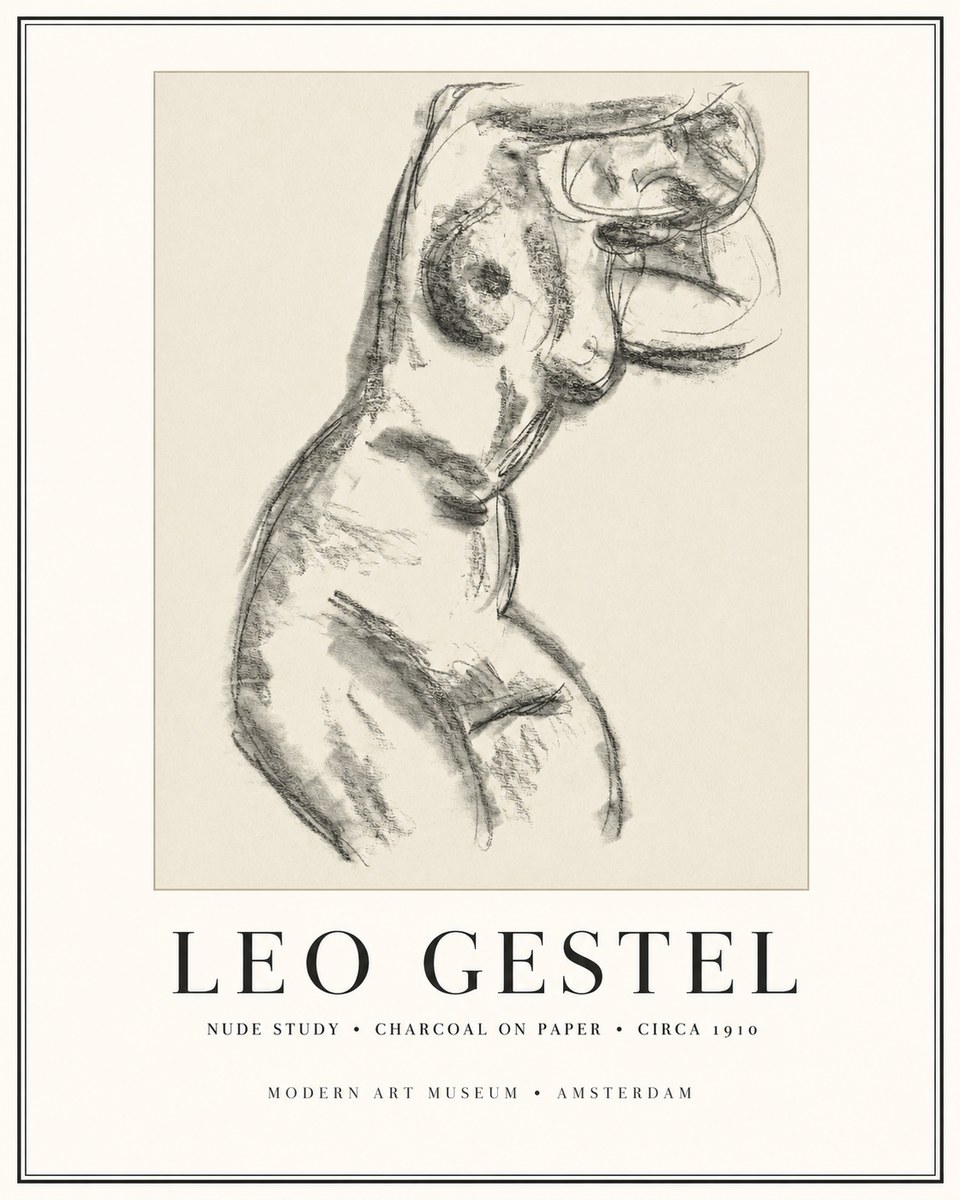 Leo Gestel Study of a Female Nude No2 - Affiche