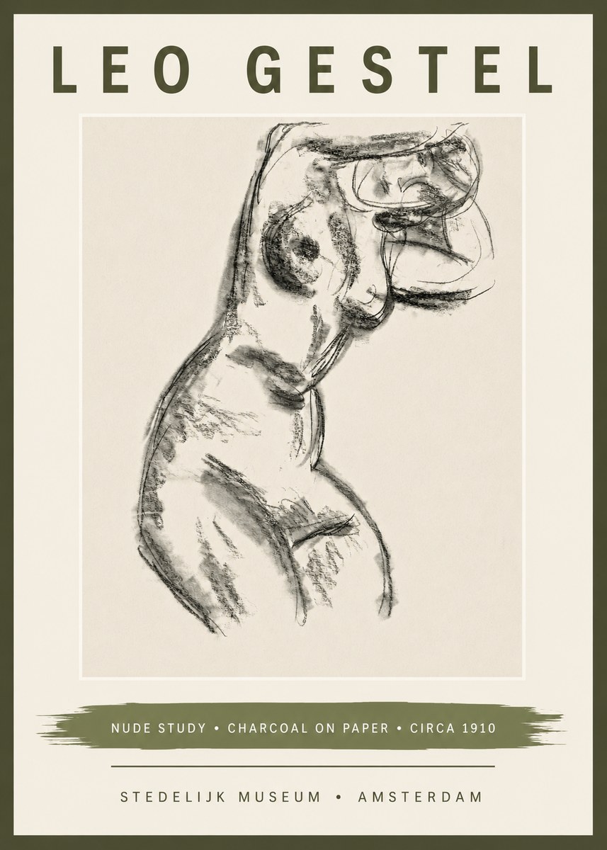 Leo Gestel Study of a Female Nude No6 - Affiche