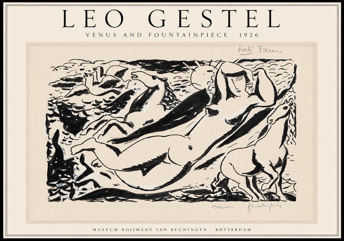 Leo Gestel Venus and Fountainpiece No1 - Affiche