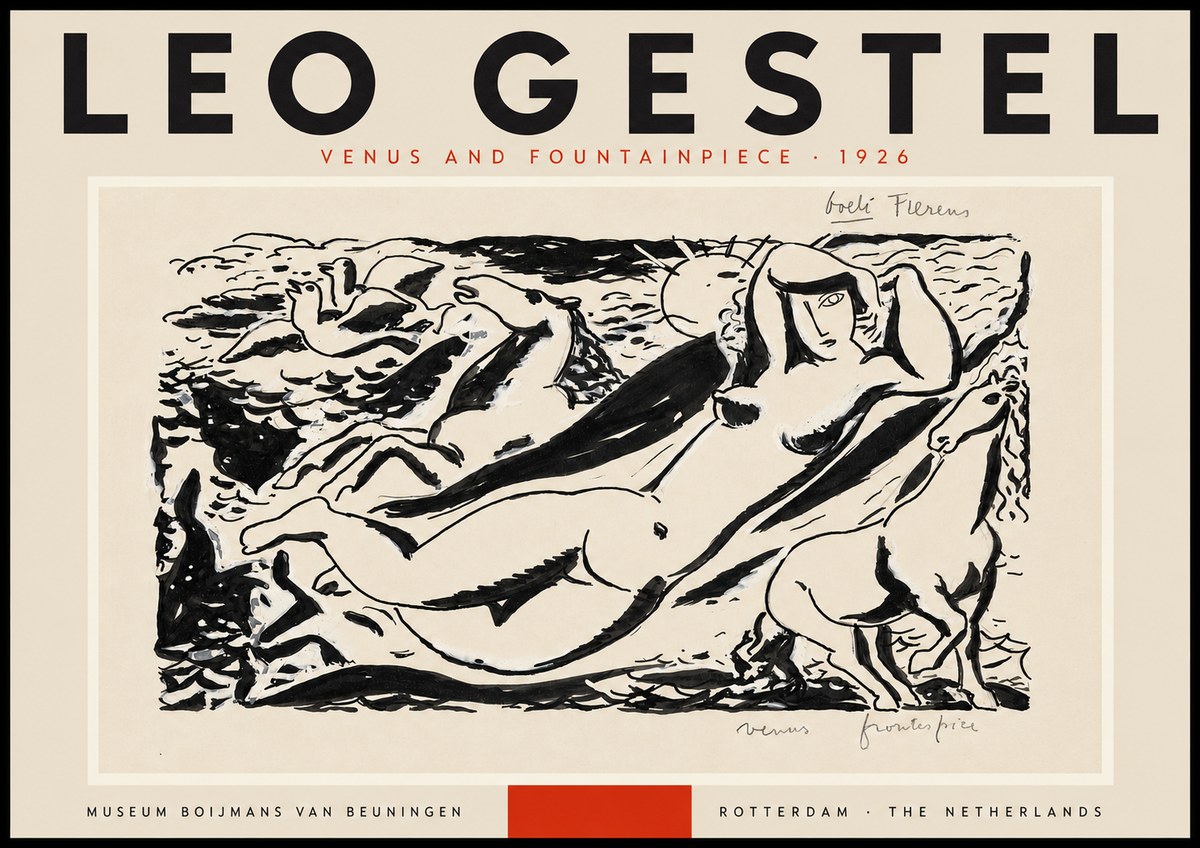 Leo Gestel Venus and Fountainpiece No3 - Affiche