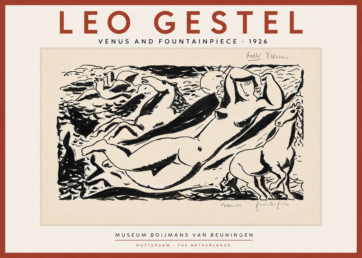 Leo Gestel Venus and Fountainpiece No4 - Affiche