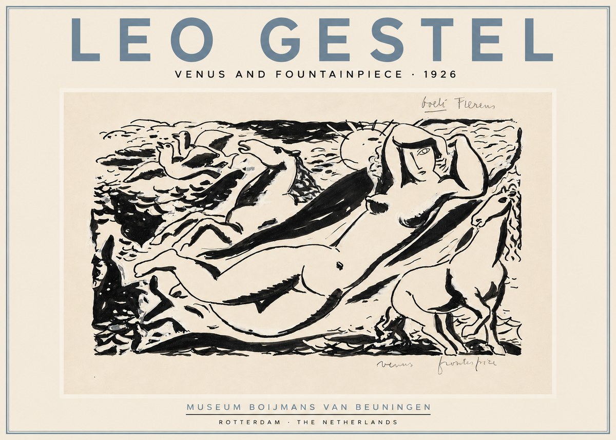 Leo Gestel Venus and Fountainpiece No5 - Affiche