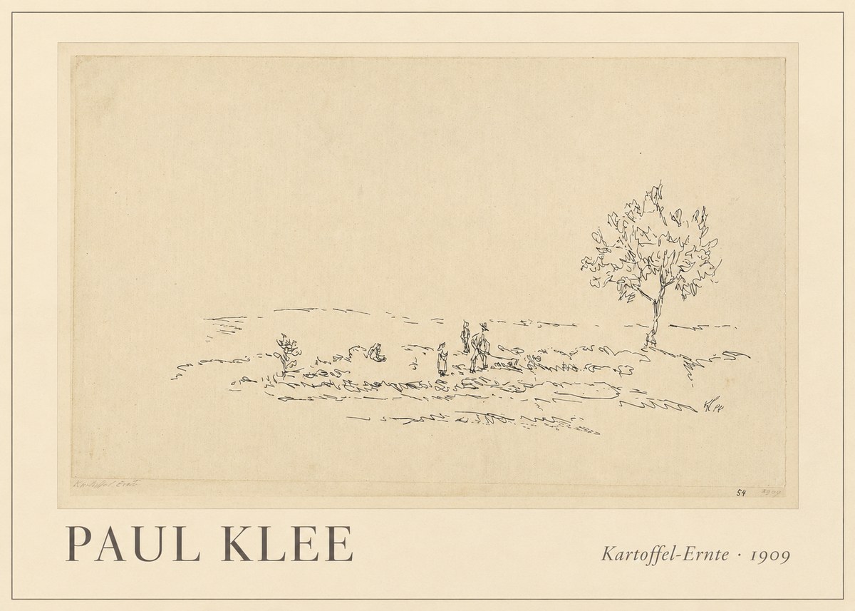 Paul Klee Kartoffel-ernte No1 - Affiche