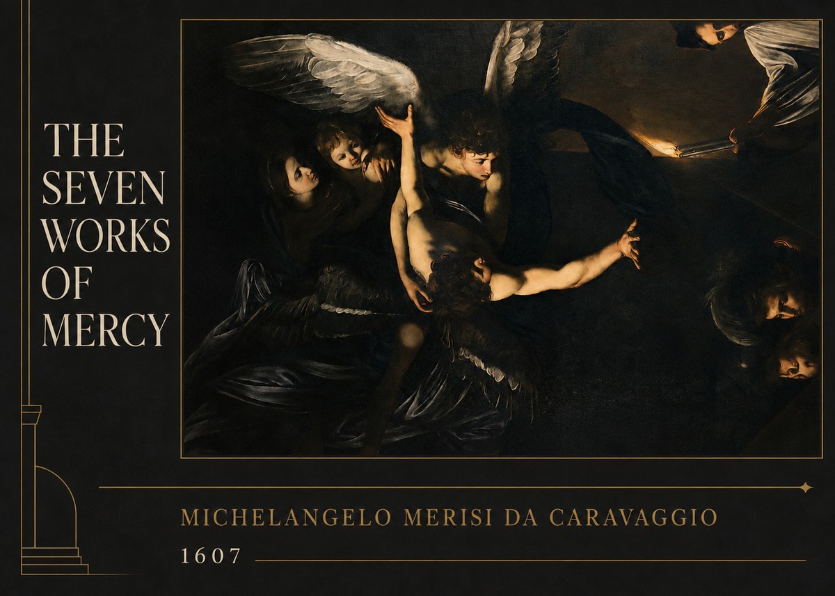 Michelangelo Merisi da Caravaggio The Seven Works of Mercy II No2 - Affiche