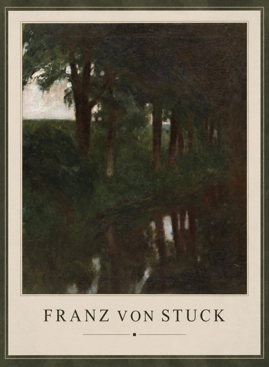 Franz von Stuck Woodland Reflections No1 - Affiche
