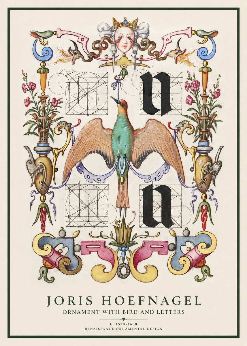 Joris Hoefnagel Grotesque Ornament No6 - Affiche