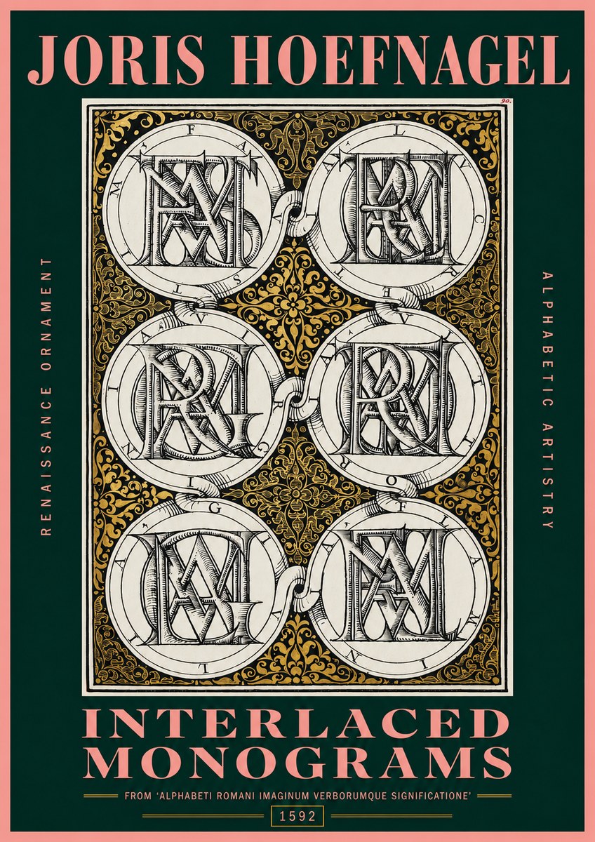 Joris Hoefnagel Interlaced Monograms No2 - Affiche