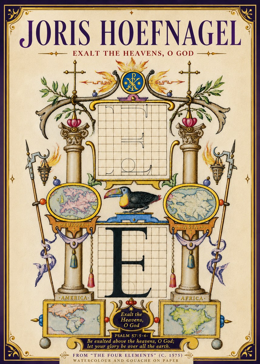 Joris Hoefnagel Exalt the Heavens, O God No5 - Affiche