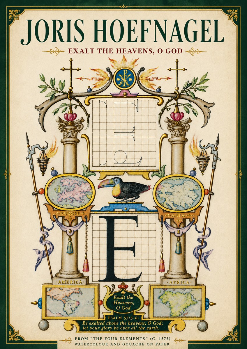 Joris Hoefnagel Exalt the Heavens, O God No6 - Affiche