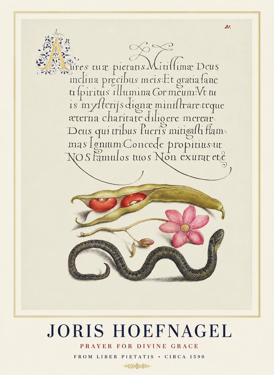 Joris Hoefnagel Prayer for Divine Grace No1 - Affiche