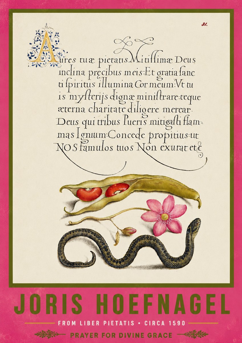 Joris Hoefnagel Prayer for Divine Grace No4 - Affiche