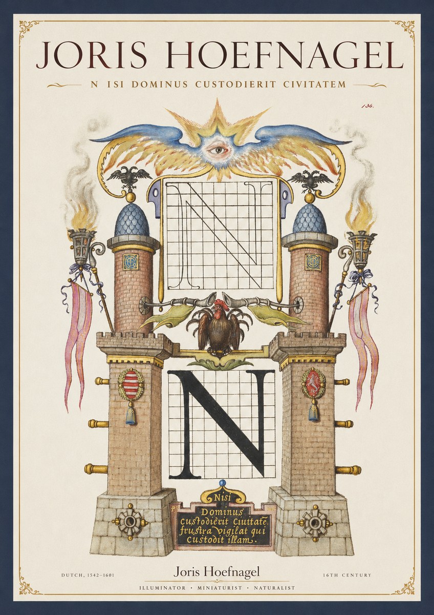 Joris Hoefnagel The Letter N No2 - Affiche